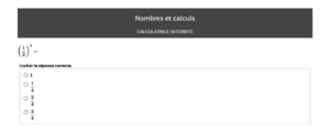 exemple maths (nombres et calcul) test de positionnement de seconde