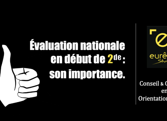 pouce levé pour l'évaluation nationale entrée au lycée